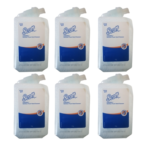 Scott – Control Sanitising Foam Hand Cleanser Refills – Pack of 6 x 1L