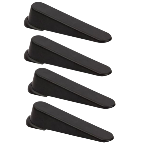 SourceDirect – Door Stopper / Door Wedges – Set of 4 (Black)