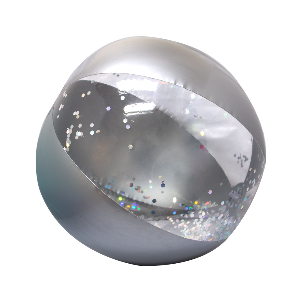 SourceDirect – Silver Glitter Beach Ball – 43cm Diameter
