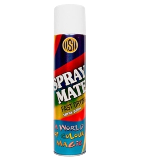 Spraymate – Fast Drying Spray Paint-Gloss White (250ml)