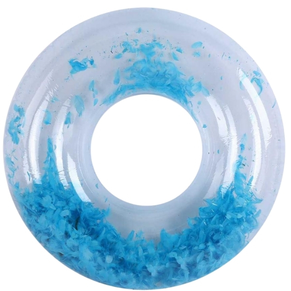 SourceDirect Feather Swimming Tube/Swim Ring/Doughnut AssortedColours 91cm – Blue