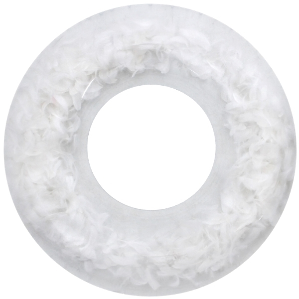 SourceDirect Feather Swimming Tube/Swim Ring/Doughnut AssortedColours 91cm – White