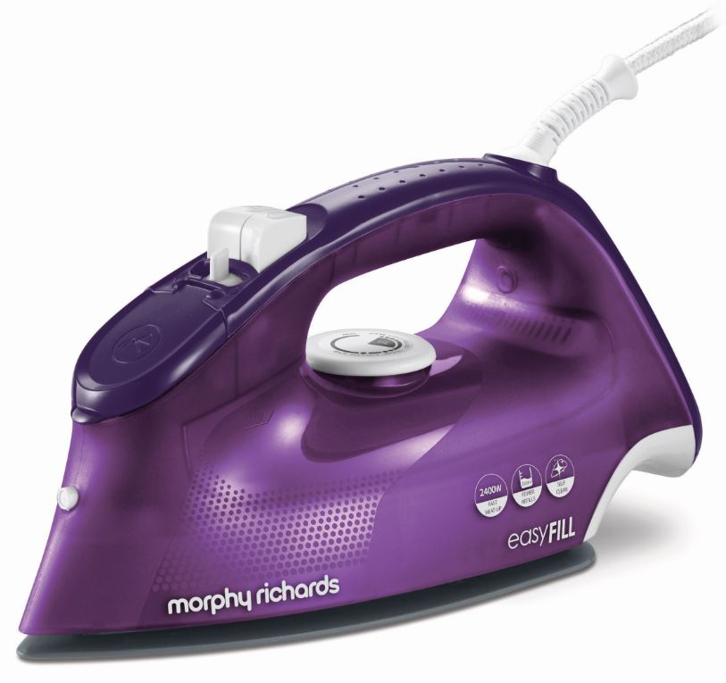 Morphy Richards Iron Steam / Dry / Spray Ceramic Purple 350ml 2400W “Breeze Easy Fill”