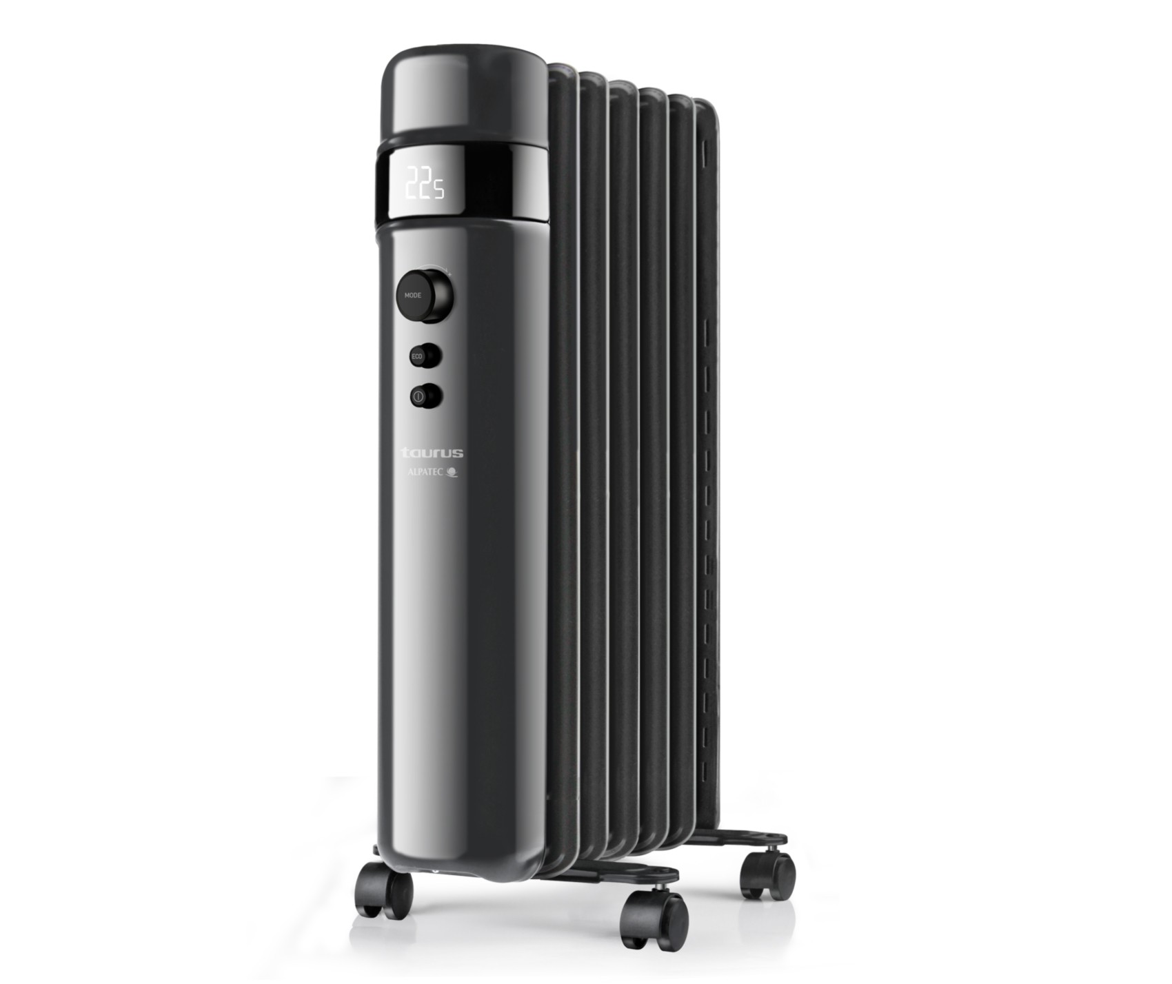 Taurus Heater 7 Fin Oil Filled Steel Black 3 Heat Settings 1500W “Agadir 1500”