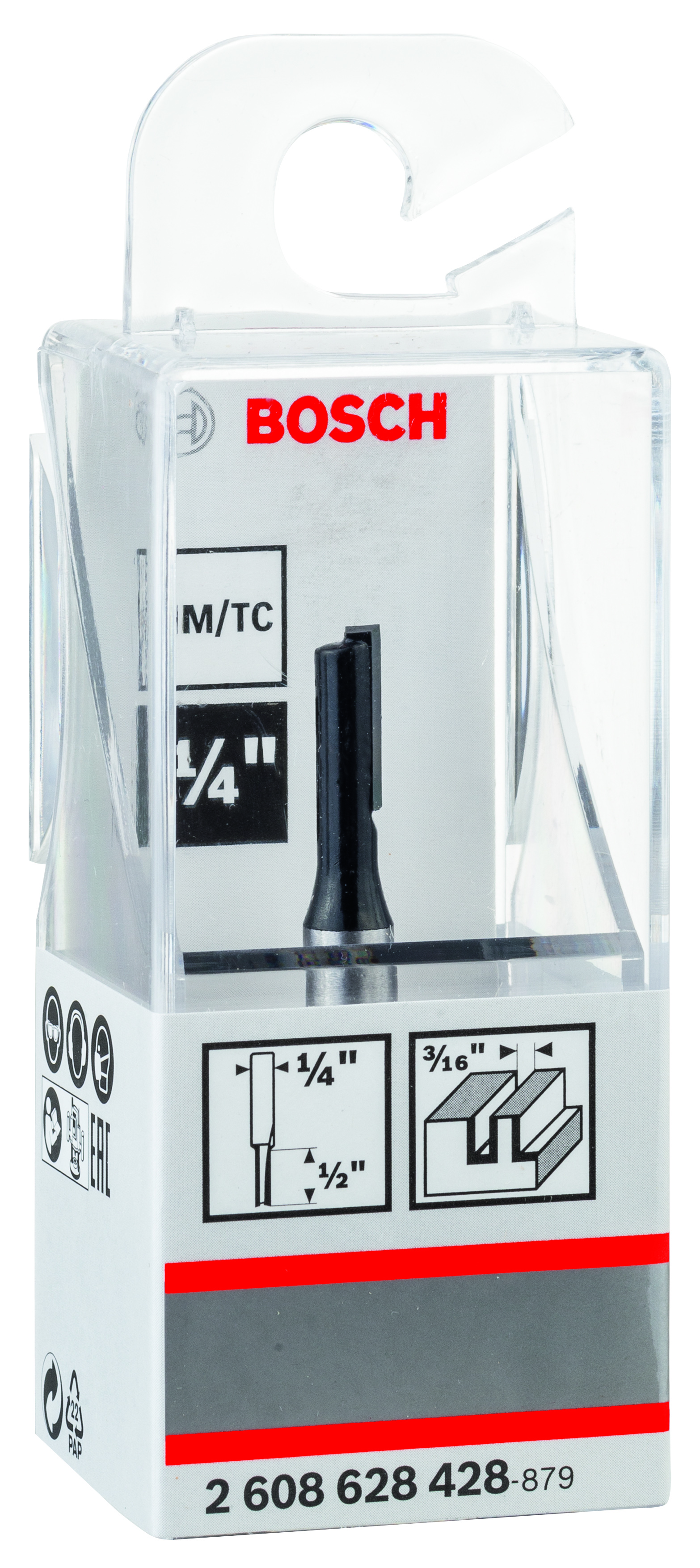 Straight bit, 1/4″, D1 4.8 mm, L 12.7 mm, G 51 mm 1/4″, D1 4,8 mm, L 12,7 mm, G 51 mm