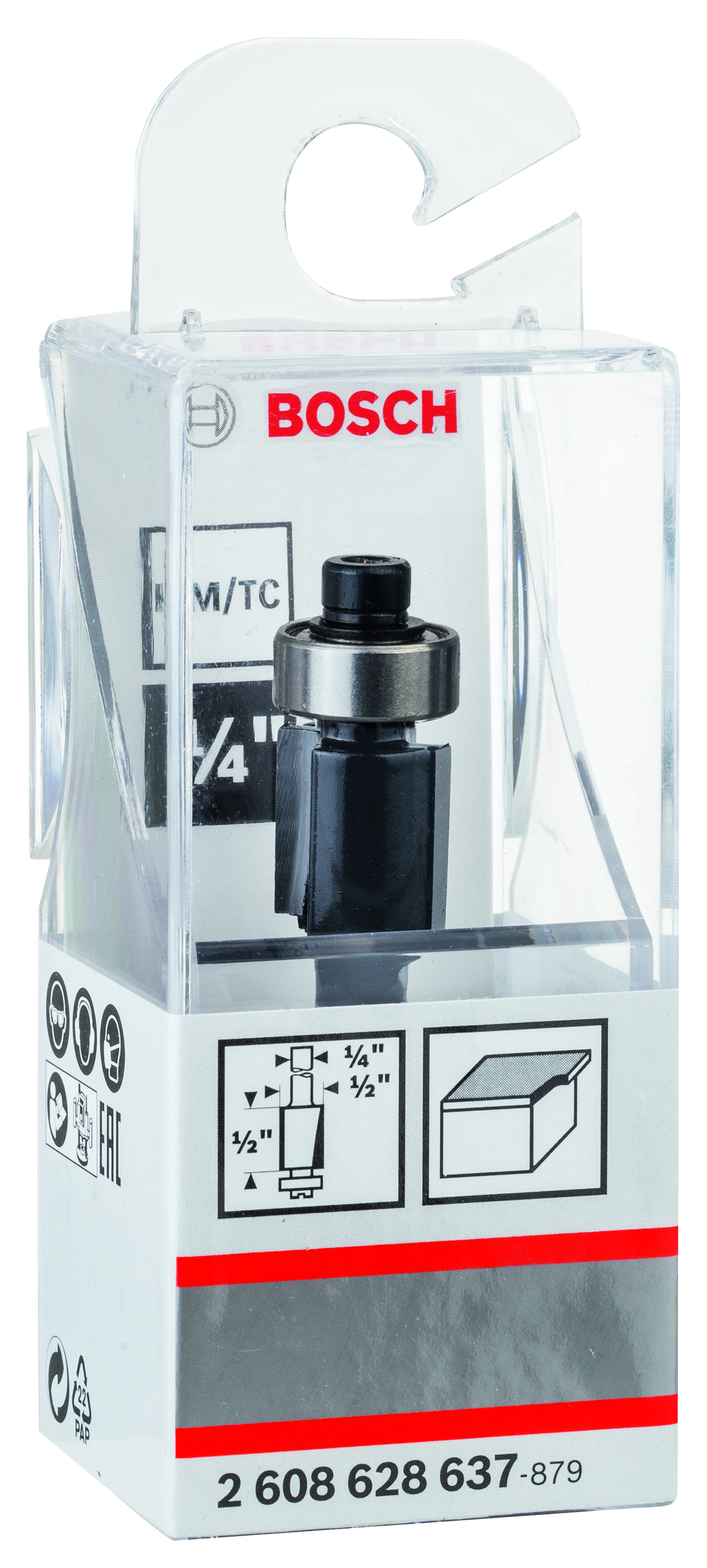 Laminate trim bit, 1/4″, D1 12.7 mm, L 12.7 mm, G 56 mm 1/4″, D1 12,7 mm, L 12,7 mm, G 56 mm