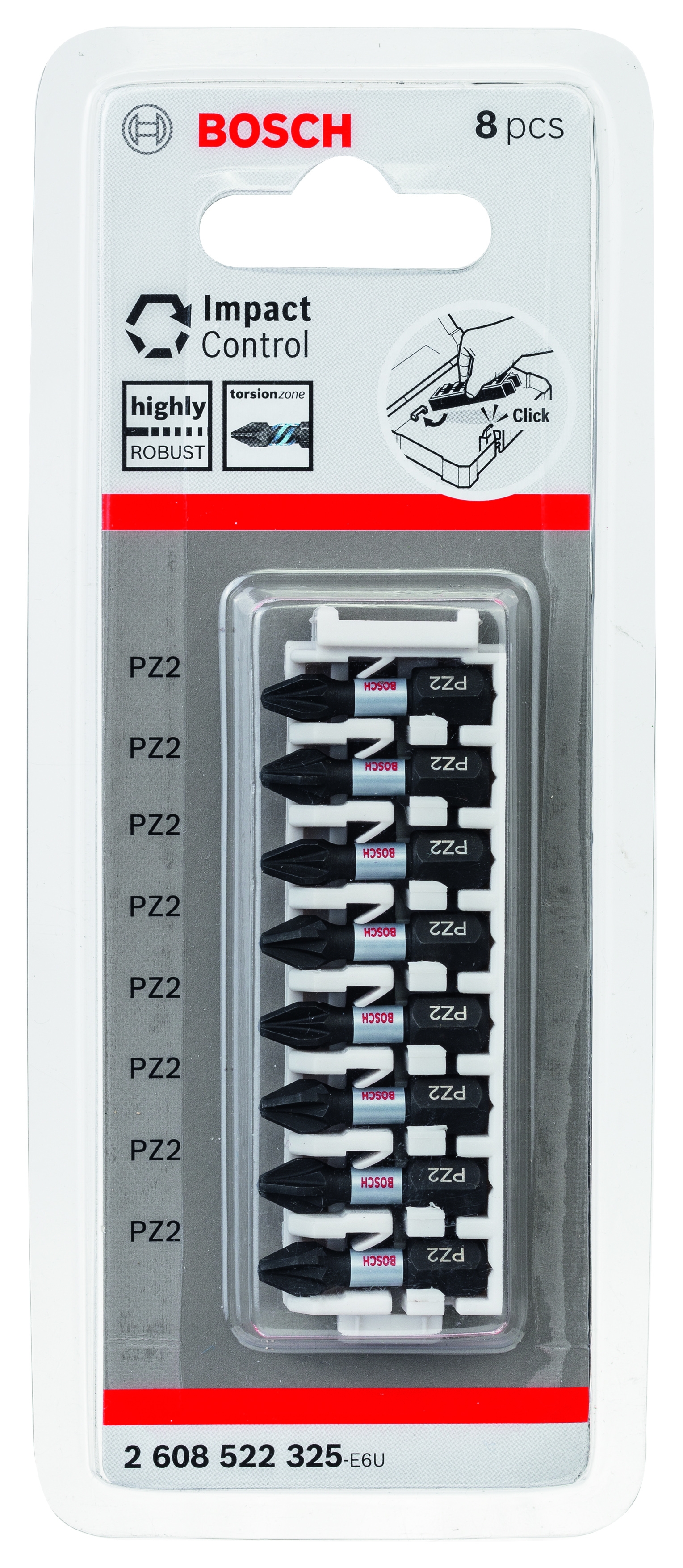 Bosch – Impact Control Bit PZ 2, 25 mm, 8 pc