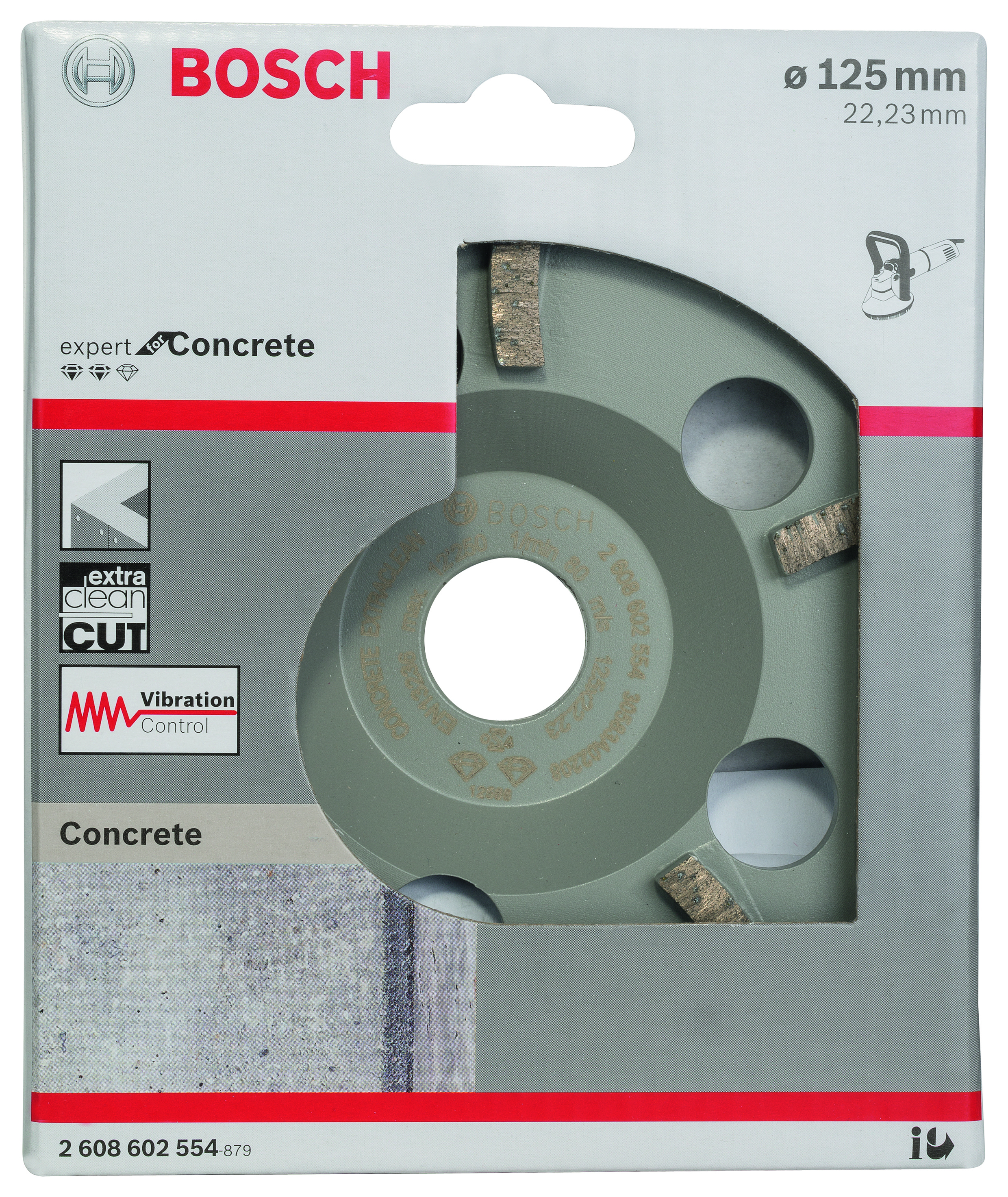 Expert for Concrete Extra-Clean diamond grinding head 125 x 22.23 x 4.5 mm