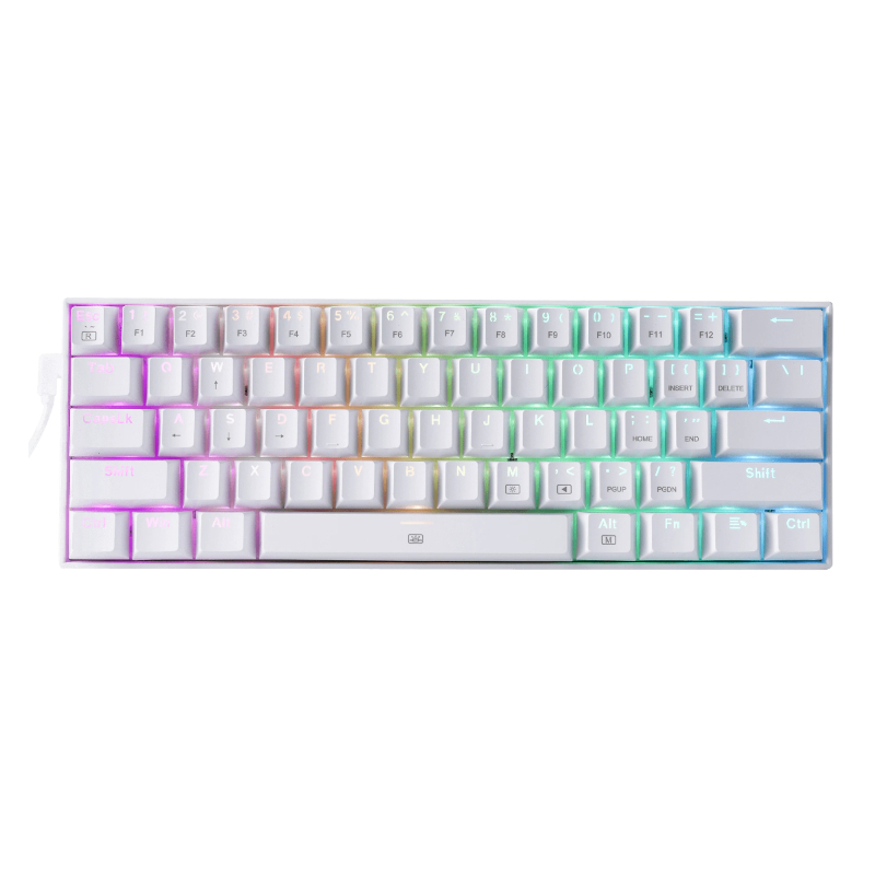 Redragon DRAGONBORN 60% RGB Mechanical Gaming Keyboard – White