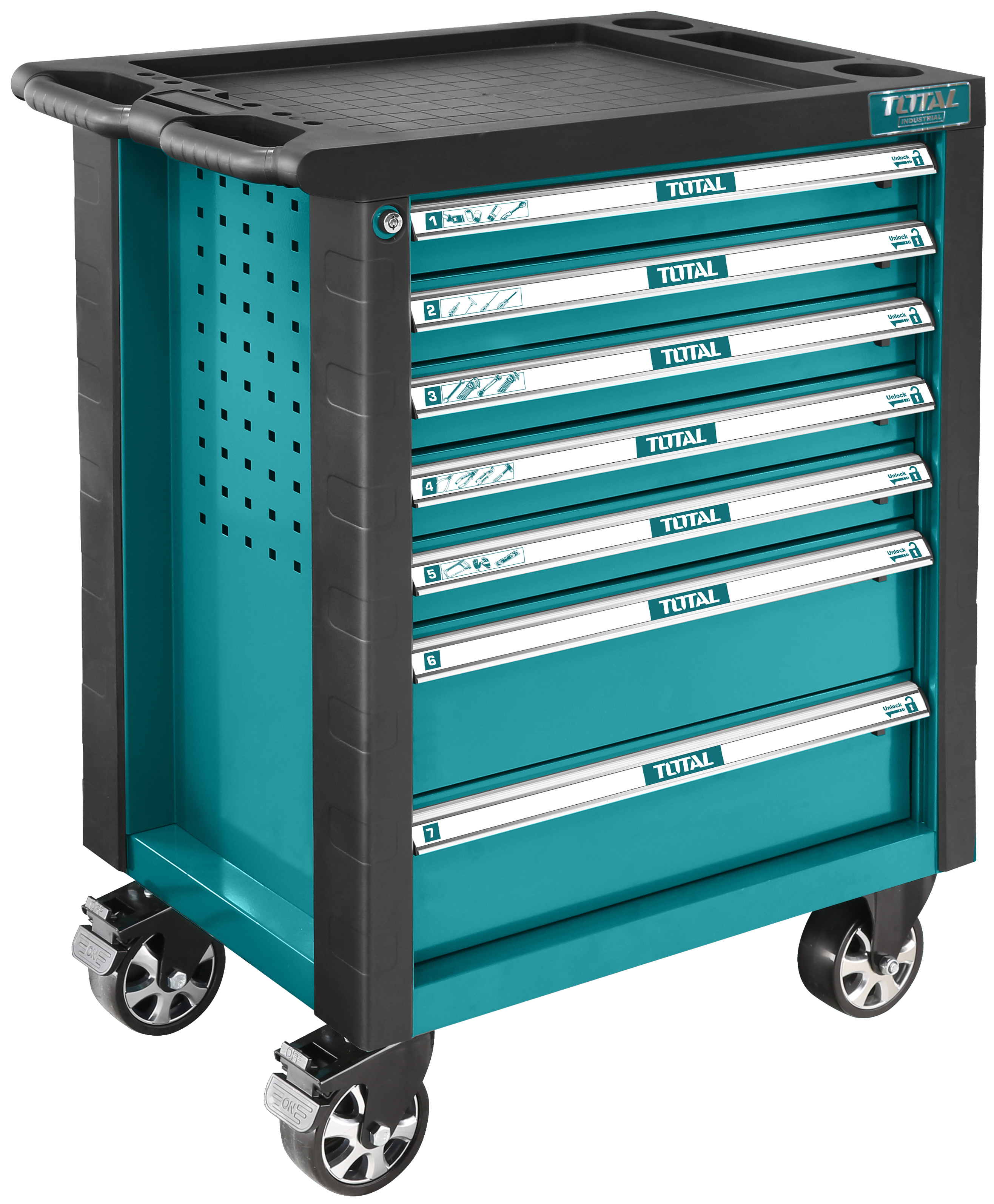 Total Tools 7 Drawer Tool Cabinet with 162 Piece Tools
