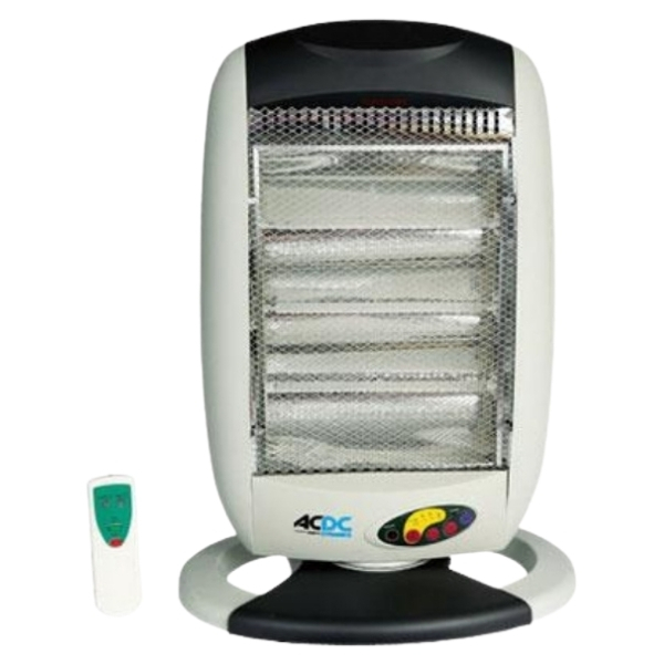 AC/DC – Heater / Halogen Heater with Remote – 3 Bars (1200W)