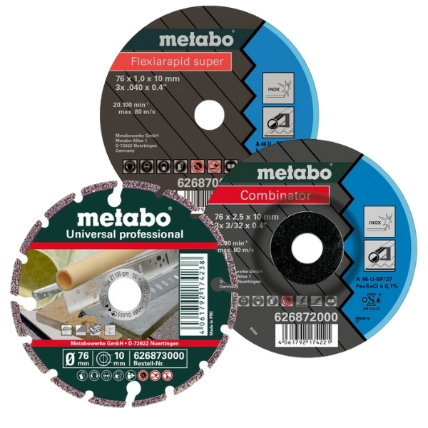 Metabo – Cutting/Grinding Discs / Starter Set Ø 76 MM (626879000) – 3 Piece