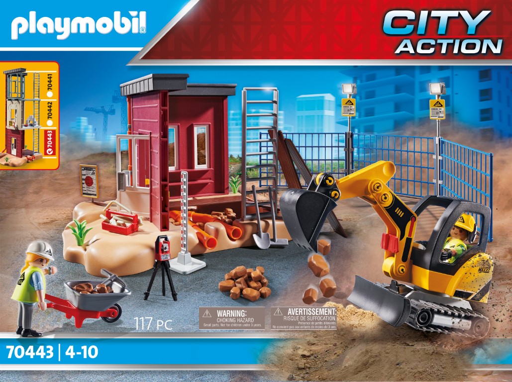 Playmobil Mini Excavator with Building Section