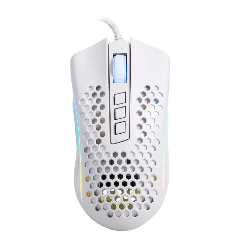Redragon STORM ELITE 7 Button Optical RGB Gaming Mouse – White