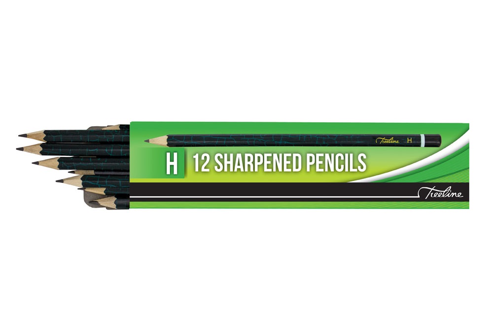 Treeline Graphite Pencils Sharpened – Box of 12 – H