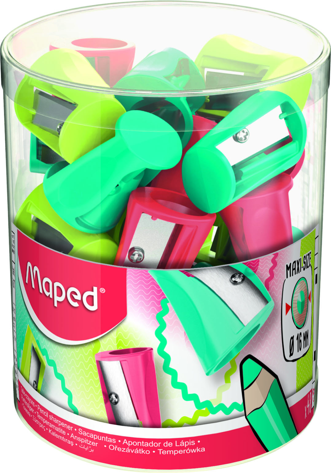 Maped Vivo Maxi 1 Hole Sharpener Tub of 36