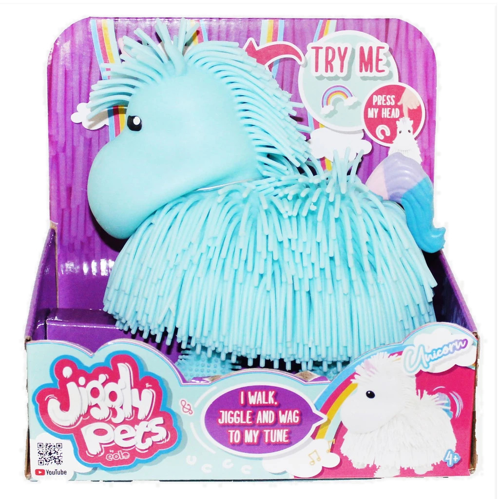 Jiggly Pets – Walking Unicorn – Blue