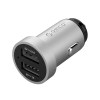 Orico Dual Port Mini USB Car Charger – Silver Orico Dual Port Mini USB Car Charger – Silver