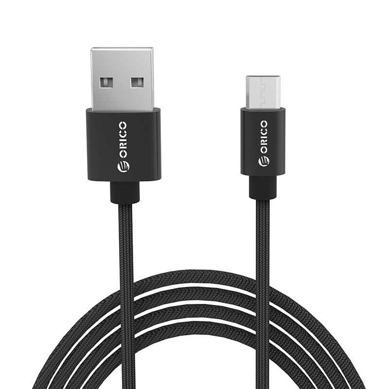 Orico 2.4A Nylon Android Charge & Sync USB Cable 1m – Black