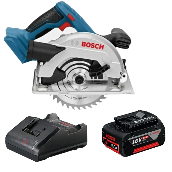 Bosch – Cordless Circular Saw GKS 18V-57 with 6.0Ah Battery and Charger
