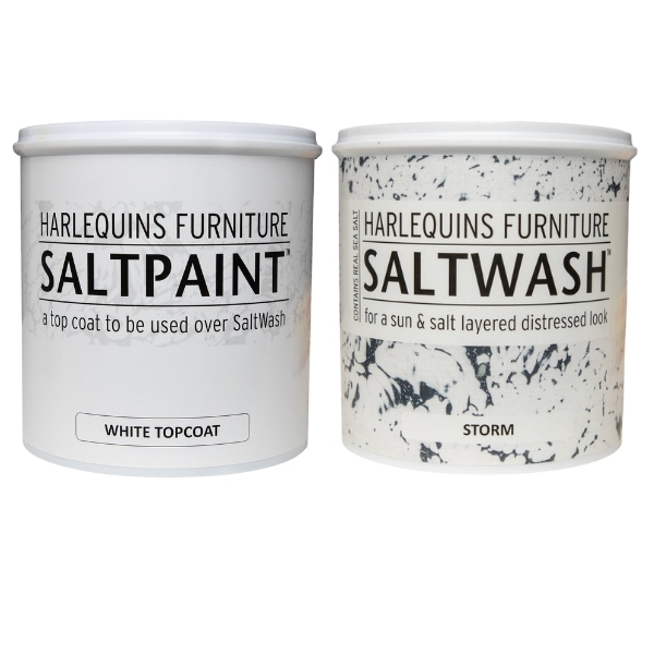 Harlequin – SaltWash – Storm (1L) with White SaltPaint Topcoat (1L)
