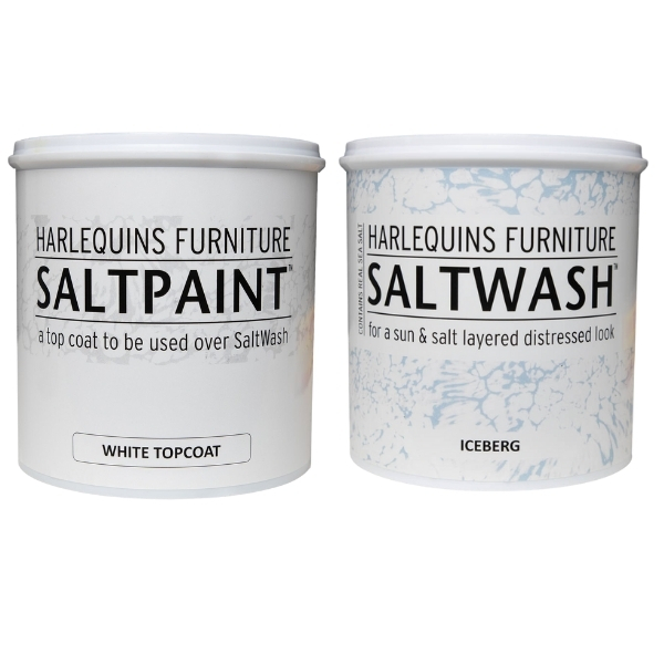 Harlequin – SaltWash – Iceberg (1L) with White SaltPaint Topcoat (1L)