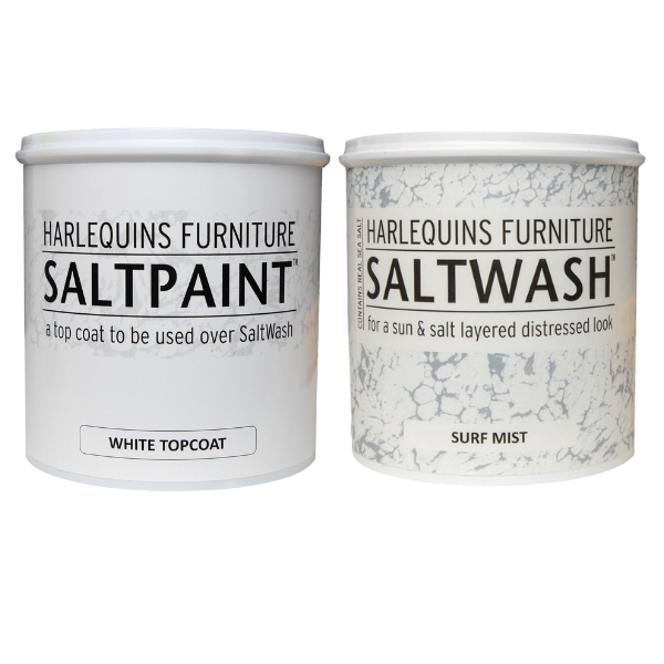Harlequin – SaltWash – Surf Mist (1L) with White SaltPaint Topcoat (1L)
