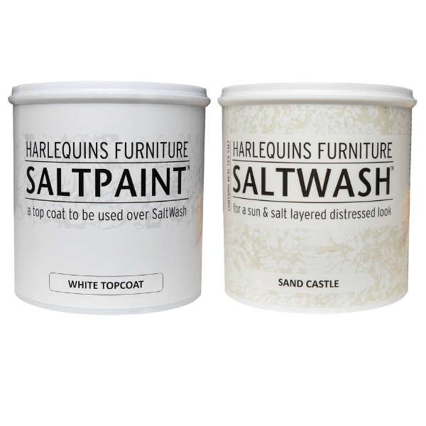 Harlequin – SaltWash – Sand Castle (1L) with White SaltPaint Topcoat (1L)