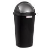 Contour – Refuse Bin / Round Refuse Bin with Flip Lid – Black / Grey (50L) Contour – Refuse Bin / Round Refuse Bin with Flip Lid – Black / Grey (50L)