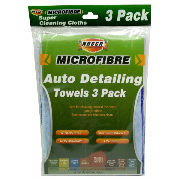 Nasca – Auto Detailing Towels / Microfibre Auto Detailing Towels – Pack of 3