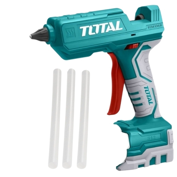 Total Tools – Glue Gun / Lithium-Ion Glue Gun with 3 x Glue Sticks – 12V