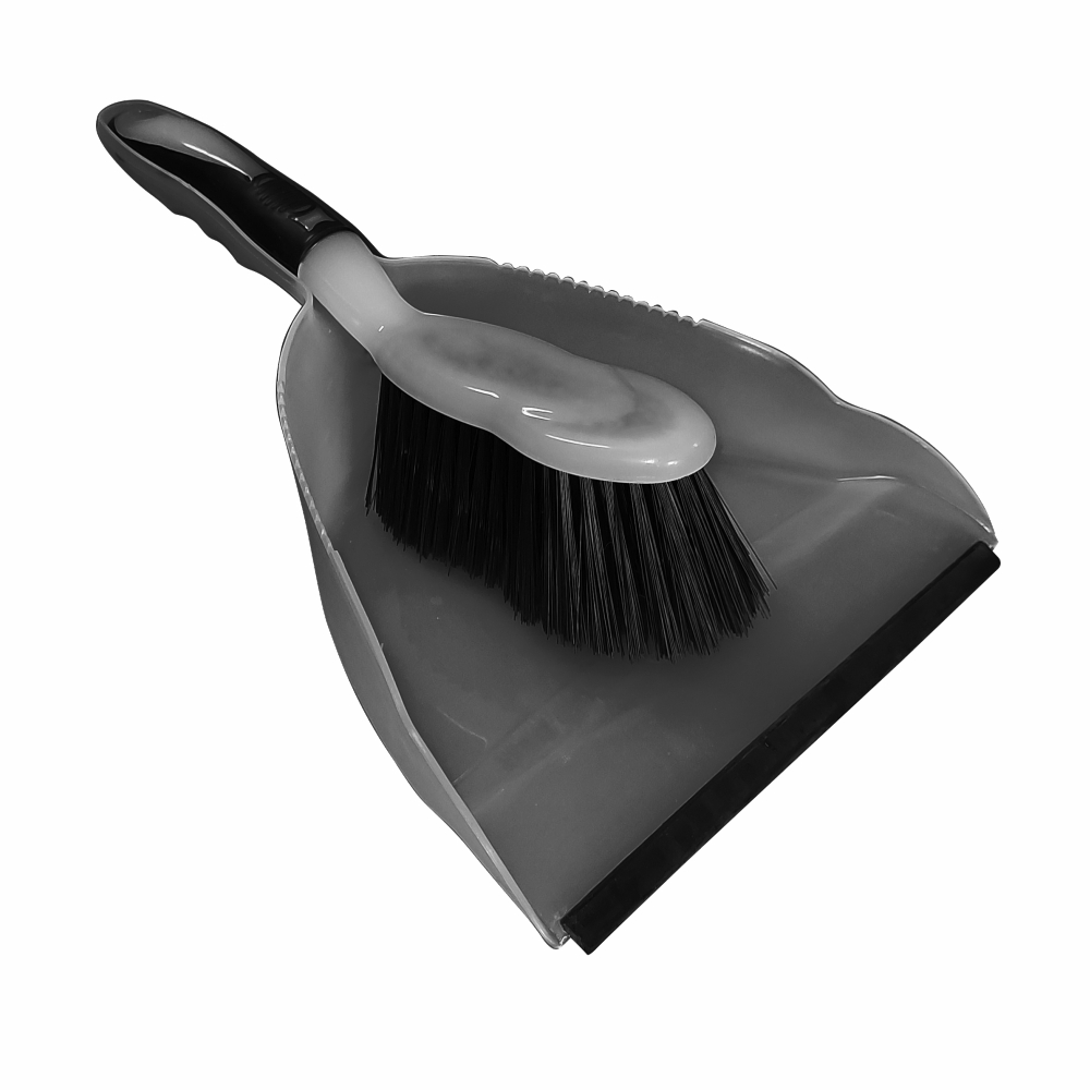 Parrot Products Dustpan and Brush Set – Grey