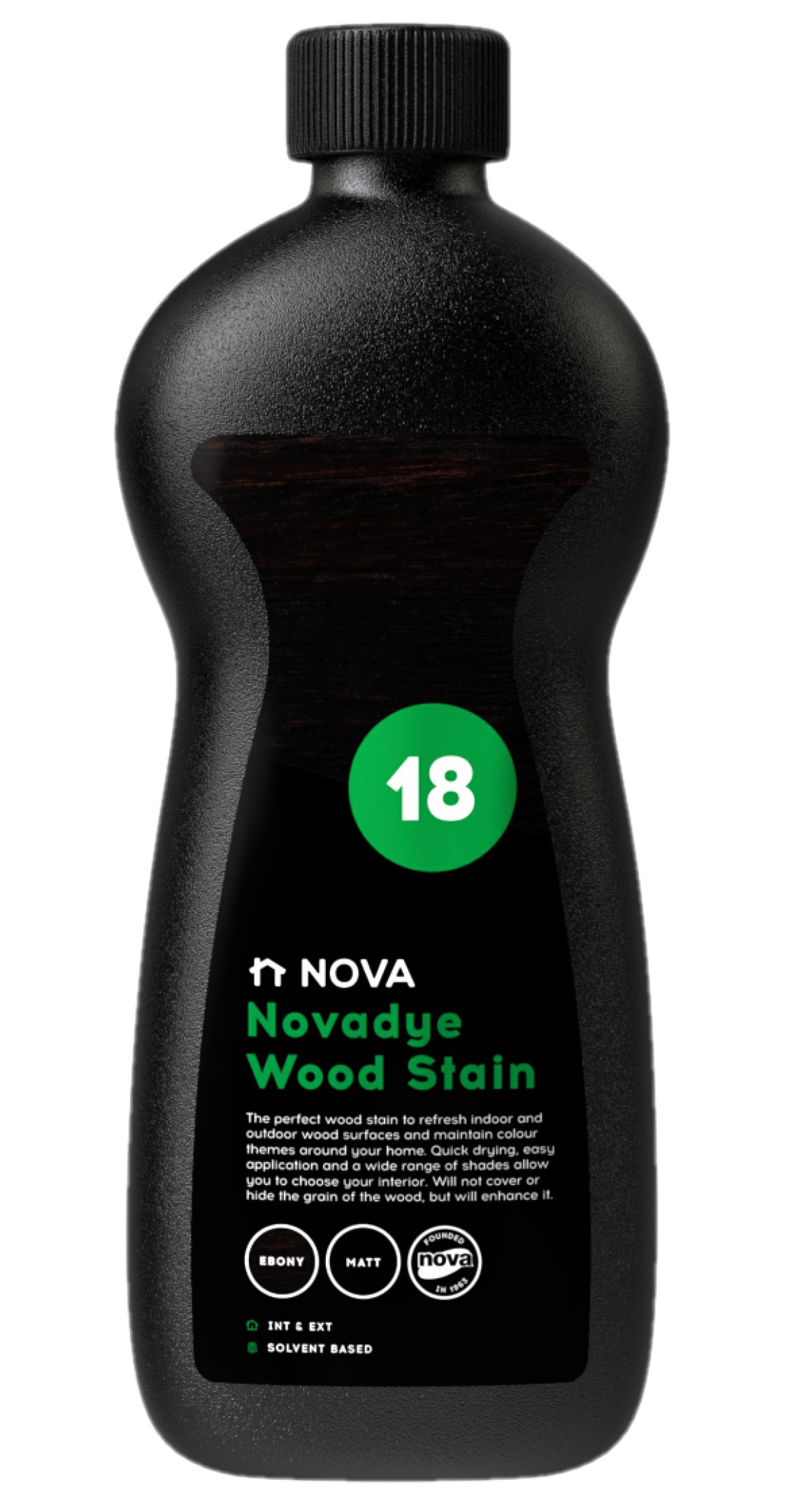 Nova 18 Novadye Ebony Quick Drying Wood Stain 500ml