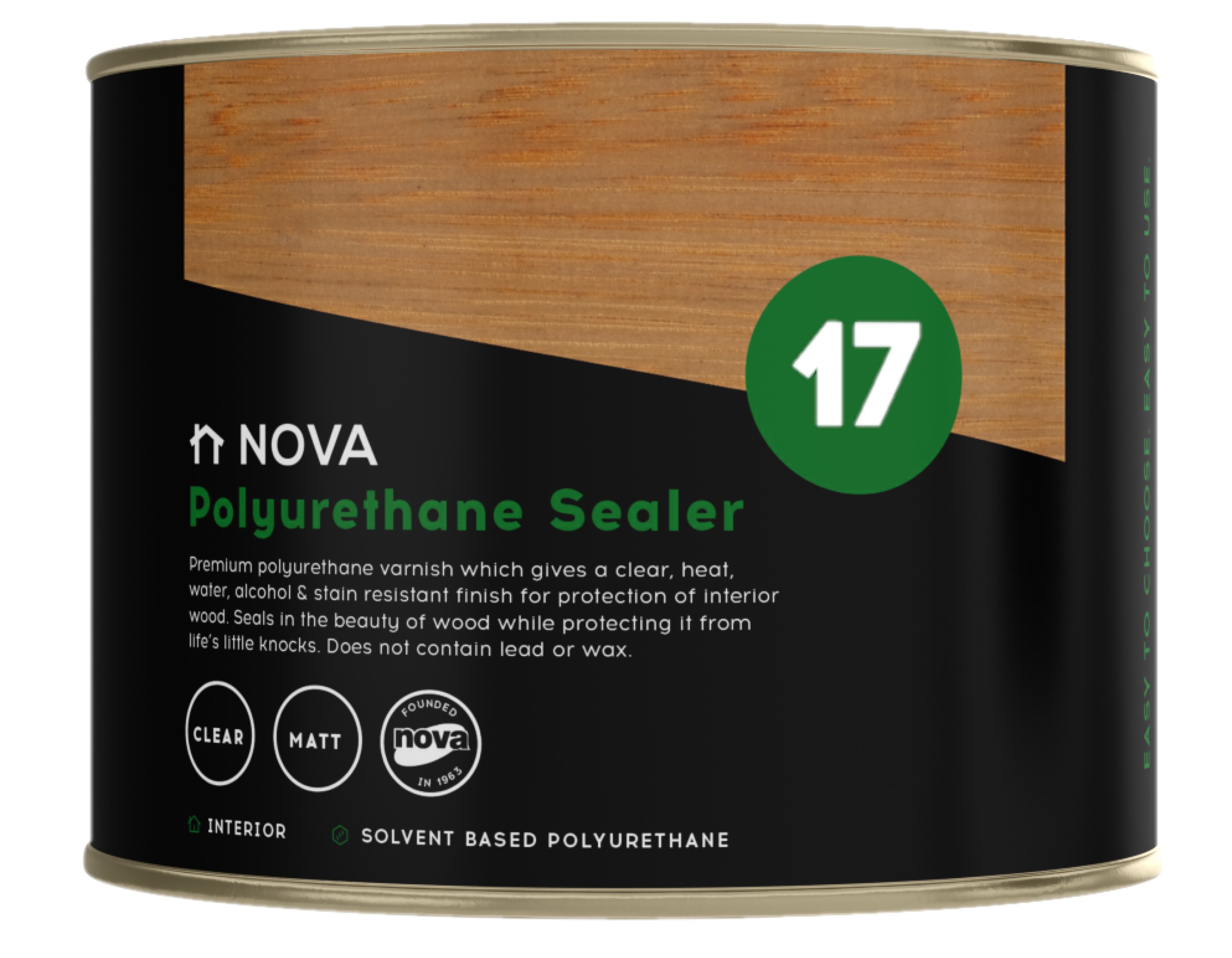 Nova 17 Polyurethane Sealer – Matt / Clear – Interior Varnish 1lt