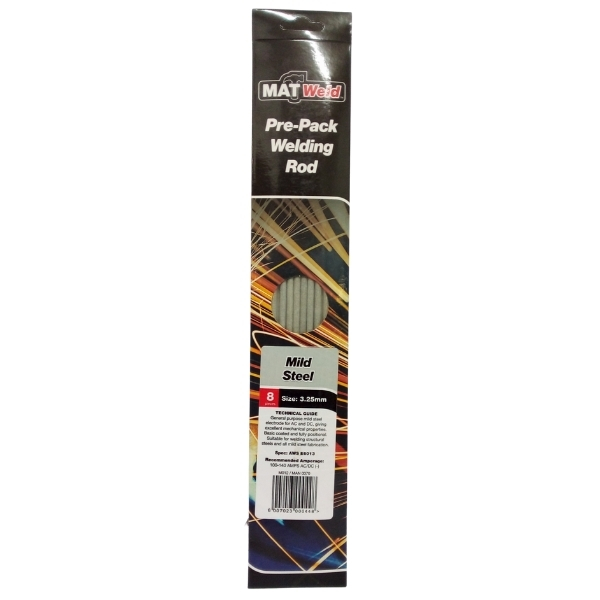 Matweld – Welding Rod / Pre-Pack Welding Rod 3.25mm – Mild Steel (8 Piece)