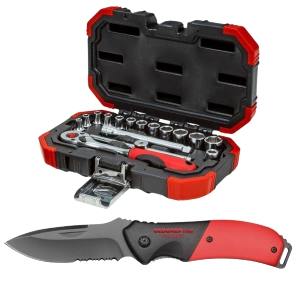 Gedore – 1/4″ Socket Set (16 Piece) and Gedore Pocket Knife