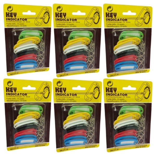SourceDirect – Key Tags / Key Rings – Pack of 6 (72 Piece in Total)