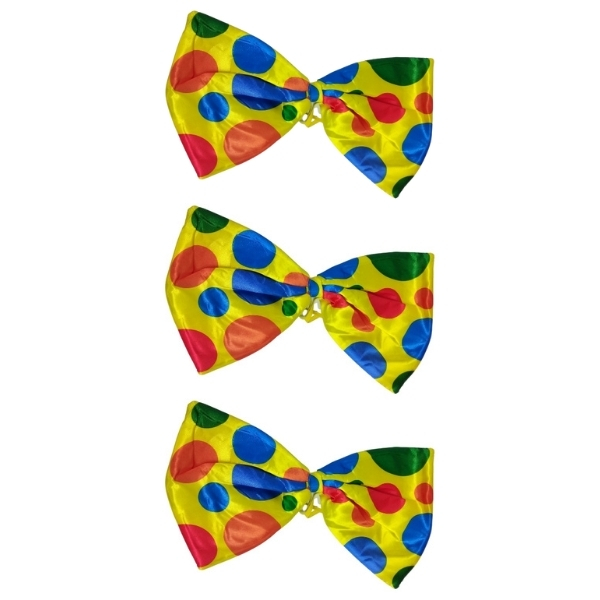 SourceDirect – Clown Bow Ties / Dress Up Giant Clown Bow Ties – Pack of 3