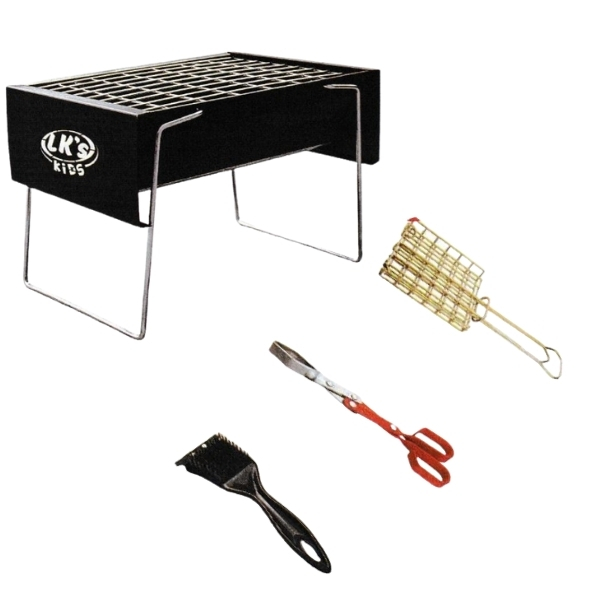 LK’s – Kiddies Braai Set / Kids Barbeque Kit / Camping Bbq Como – 4 Piece