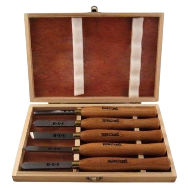 Tork Craft – Chisel Set / Wood Turning Chisel Set 240mm Hss – 5 Piece