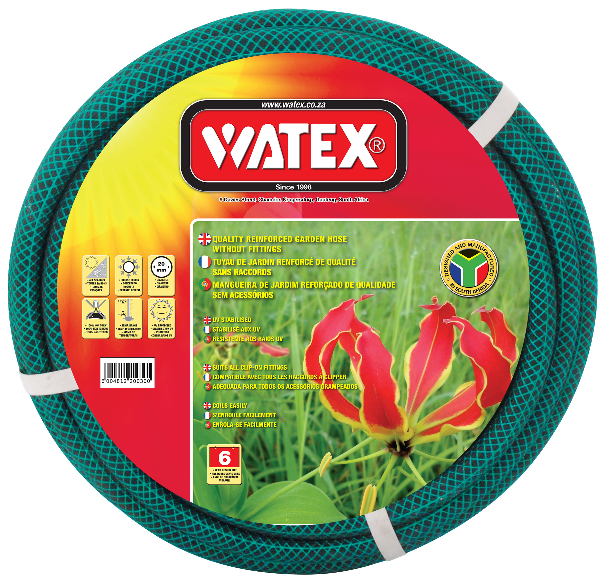 Watex 6 Year Garden Hose Pipe – 20mm x 30m