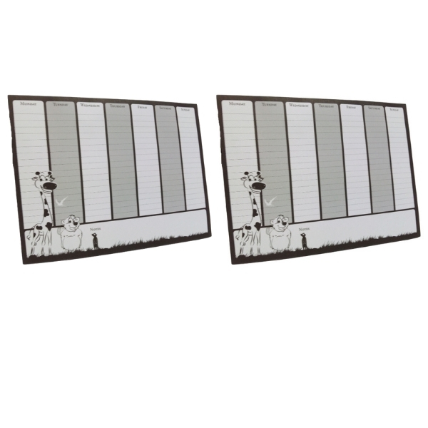 SourceDirect – Weekly Planners with Magnetic Strips – Pack of 2 (Assorted)