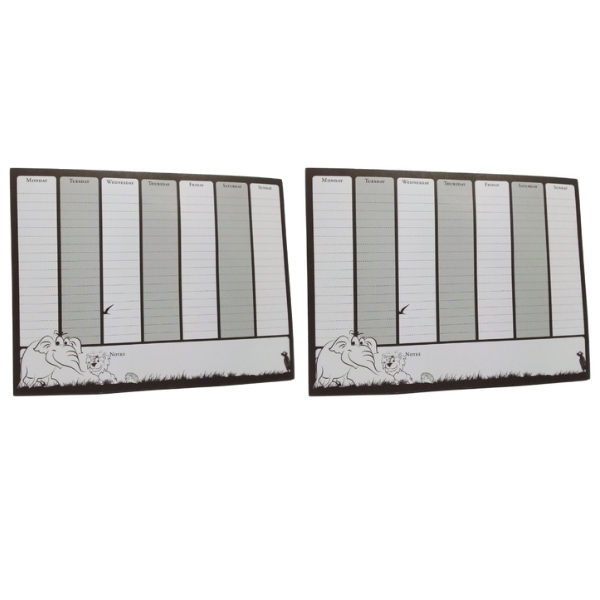 SourceDirect – Weekly Planners with Magnetic Strips – Pack of 2 (Assorted)