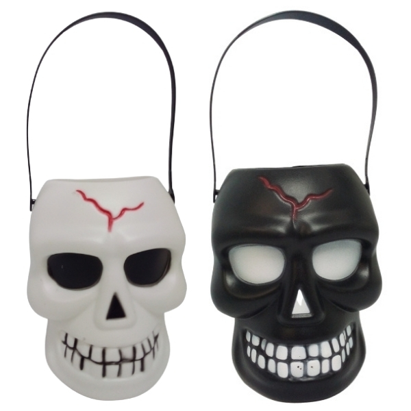 SourceDirect – Halloween Skull Buckets (Set of 2) – Black and White