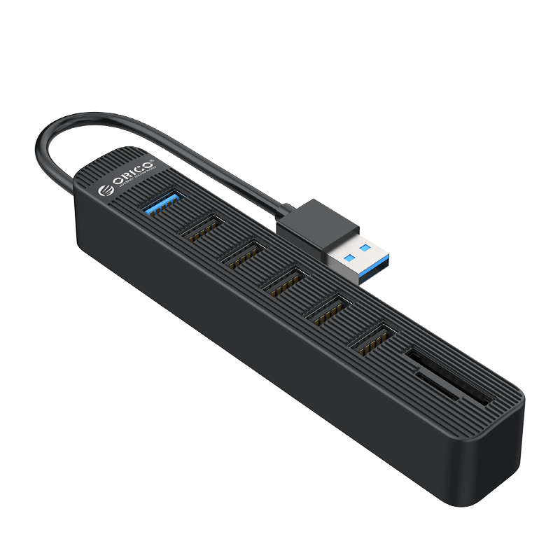 Orico 6 Port USB3.0 Hub with Card Reader – Black