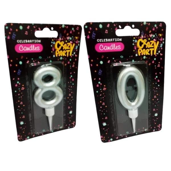 SourceDirect – Large Birthday Candles Numbers 8 and 0