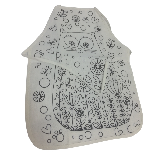Khoki – Colour / Children’s Paint Your Own Apron 47 x 34cm – Owl