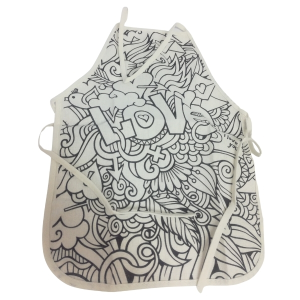 Khoki – Colour / Children’s Paint Your Own Apron 47 x 34cm – Love
