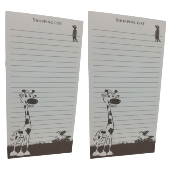 SourceDirect – Shopping List with Magnetic Strip – Pack of 2 (Giraffe)