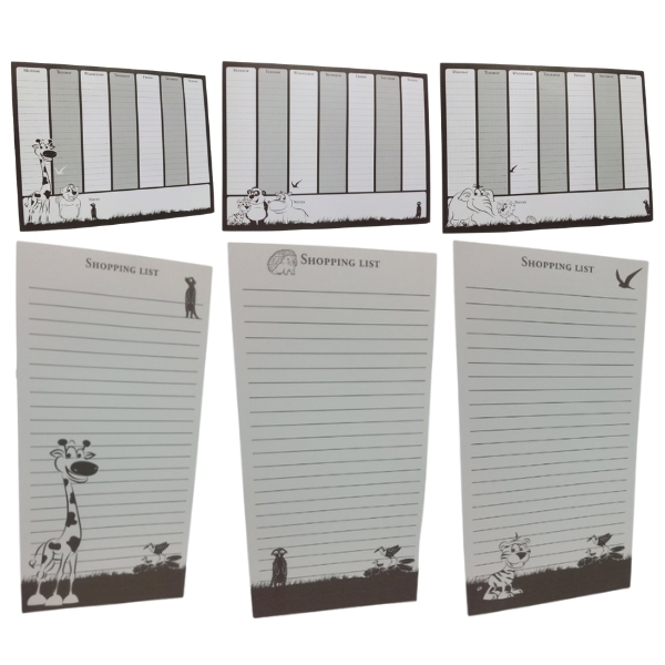 SourceDirect – Shopping Lists & Weekly Planners with Magnetic Strips – 6Pc